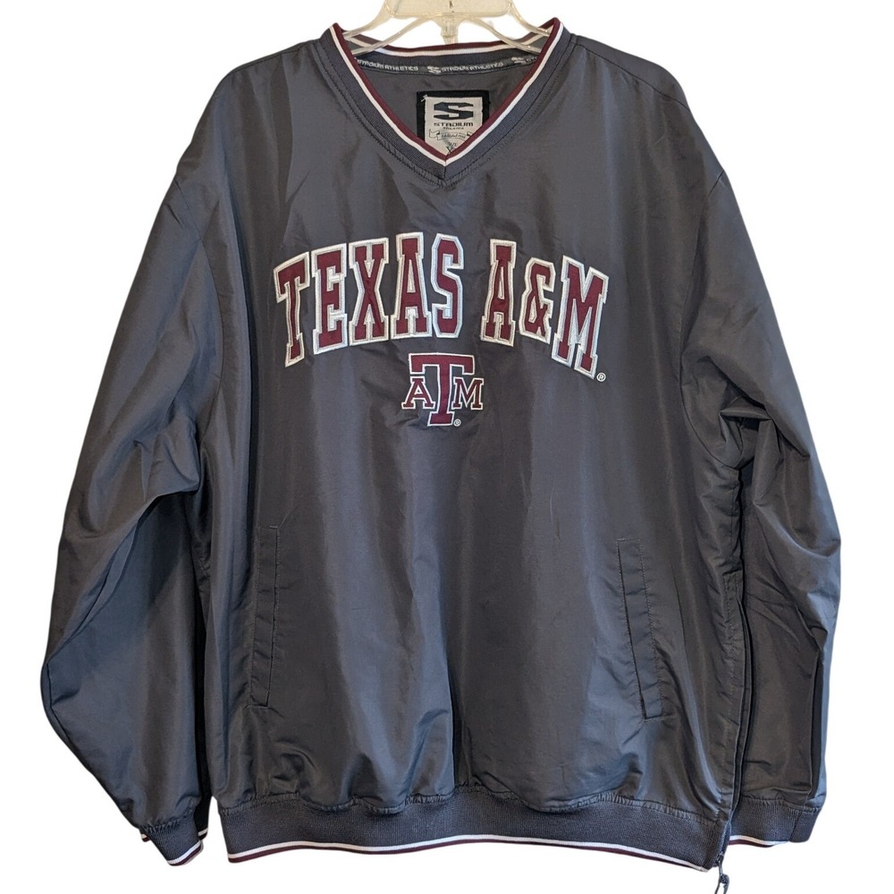 Stadium Athletic Texas A&M University Aggies‎ Pullover Windbreaker Sweatshirt XL